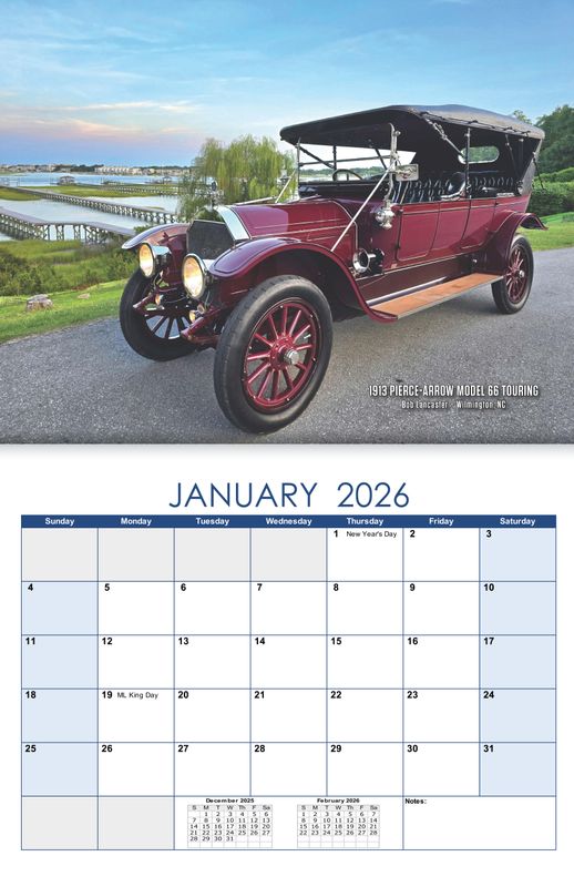 2026 Pierce-Arrow Wall Calendar