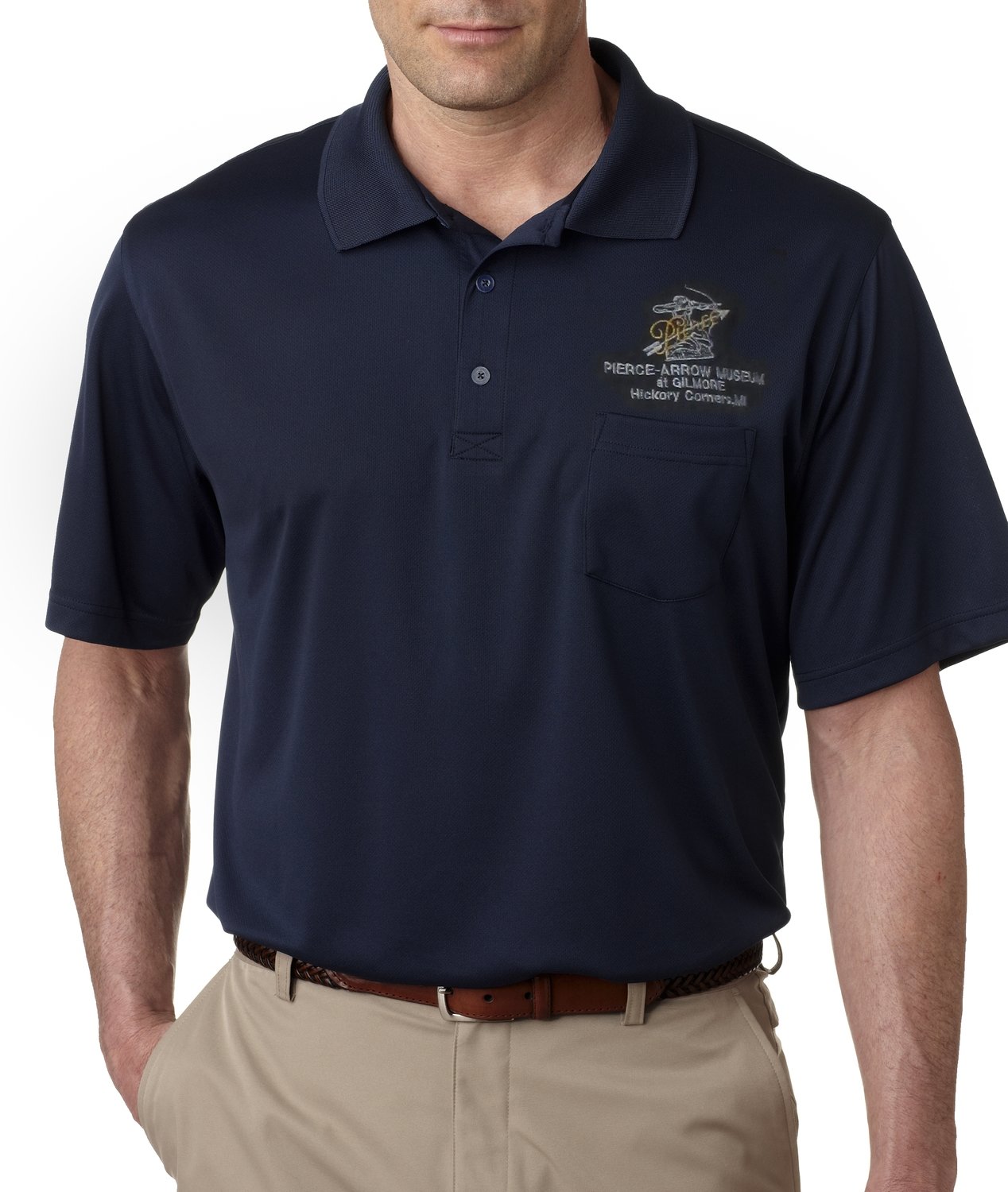 Pierce-Arrow Museum Men's Polo Shirt with pocket