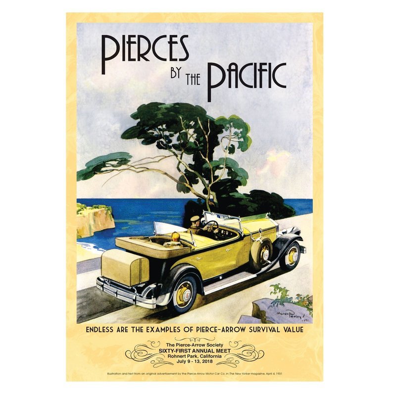 2018 Pierce-Arrow Society Annual Meet Poster - Rohnert Park, CA