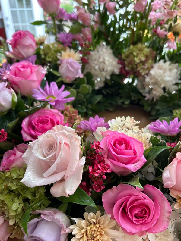 Pastel Urn Tribute Arrangement