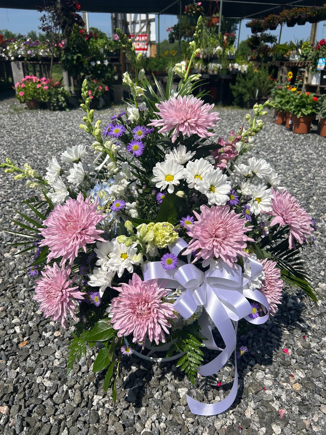 Lavender Grace Tribute Basket