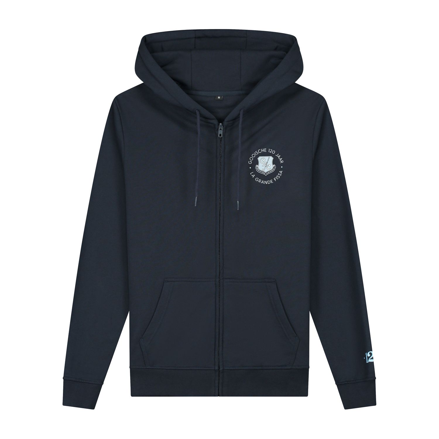 Basic Hoodie Zip met Gooische Lustrum logo - Dames
