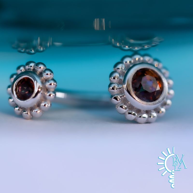 Beaded Raine Anastasia Topaz J Curve 16g 9/32" 14k White Gold