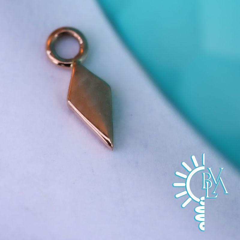 Flat Kite Charm 16g 14k Rose Gold