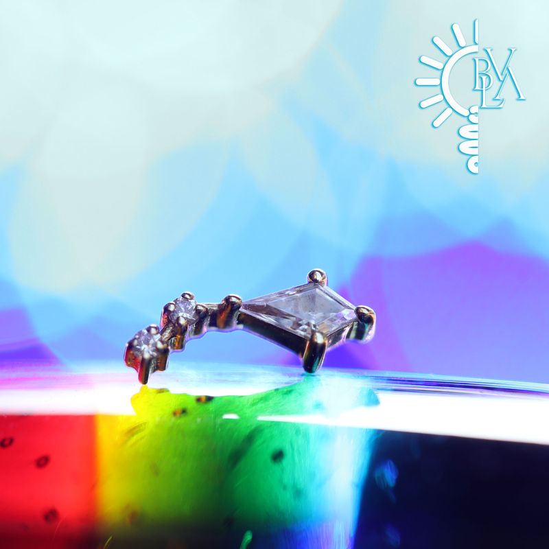 Aloft CZ 16g Threaded End 14k Yellow Gold