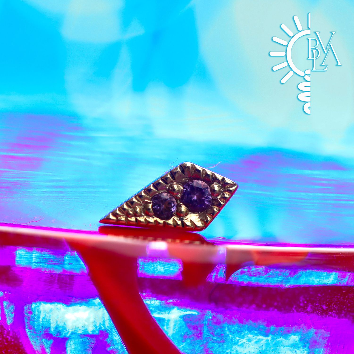 Dario Amethyst Threadless End 14k Yellow Gold