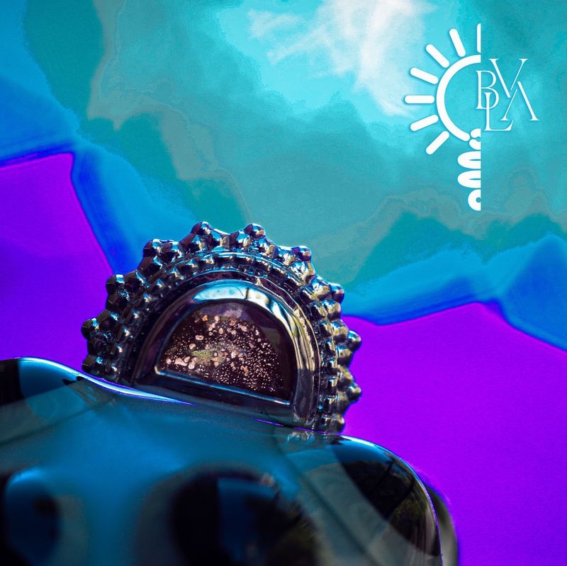 Afghan Moon Oregon Sunstone 14g Threaded End 14k White Gold