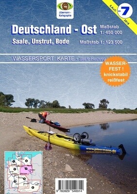 Jübermann Wassersport- Wanderkarte WW7 Deutschland- Ost