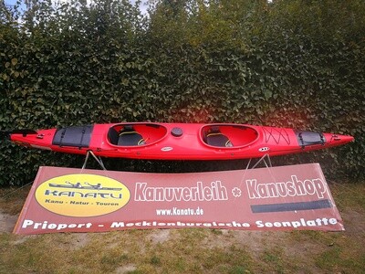 Prijon Excursion EVO rot gebraucht Kajak Set mit Steueranlage 2024