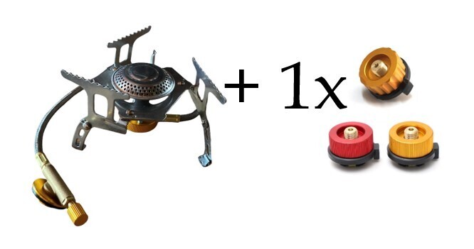 Links 1 Bakas Kocher rechts 3 Adapter