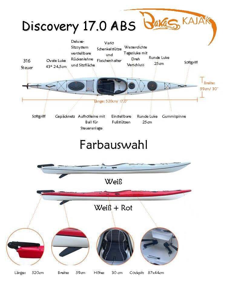 BaKaS ABS Discovery 17 HV Kajak Einerkajak