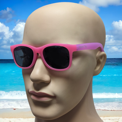 Sonnenbrille SEENsuechtig pink lila mit Auftrieb Unisex Damen Herren inkl. Tuch + Hülle