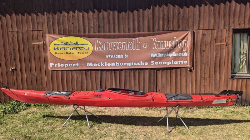 Prijon Seatron GT rot gebraucht Kajak mit Steueranlage Set 2025