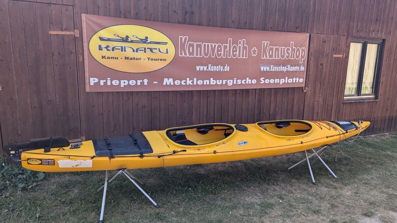 Prijon Excursion EVO gelb gebraucht Kajak mit Steueranlage 2023