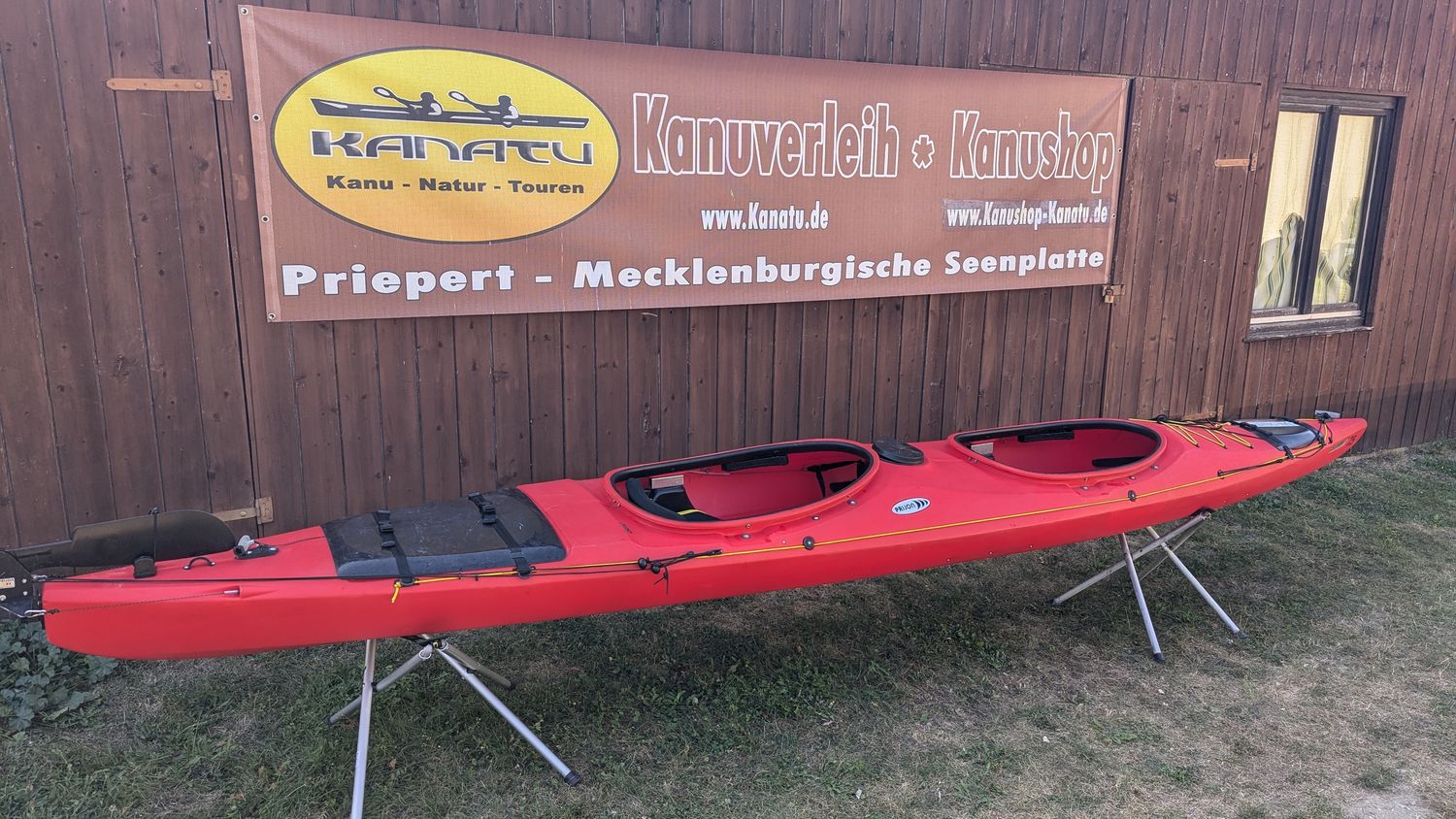 Prijon Excursion EVO rot gebraucht Kajak mit Steueranlage 2024