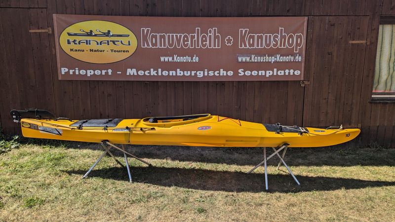 Prijon Dayliner L gelb gebraucht Kajak mit Steueranlage Set 2023