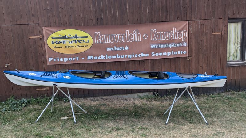 Prijon Piave 470 blau Wanderkajak 2er Kajak Laminiert Prijon Piave 470 blau Wanderkajak 2er Kajak Laminiert