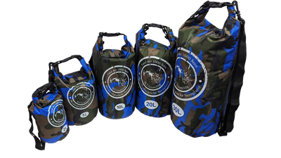 Dry Bag Seesack Blau 2 -30 Liter Camouflage