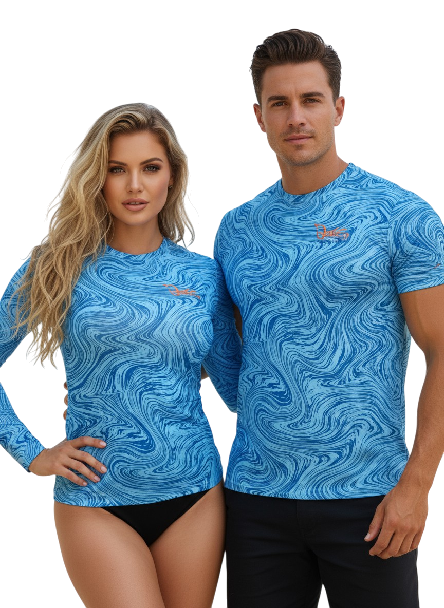 Funktions - Shirt Blau „BaKaS“ Schnelltrockend UPF 50+ UV-Schutz