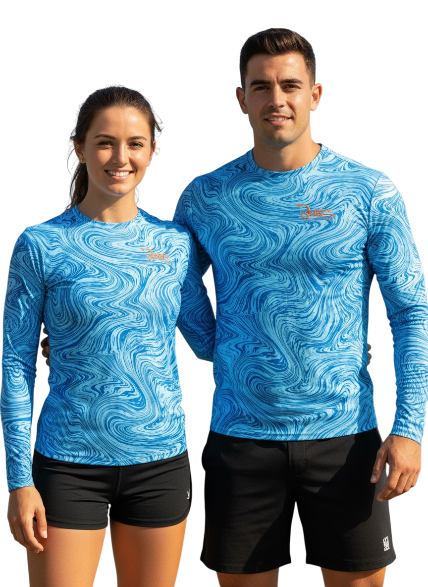 Funktions - Shirt Blau „BaKaS“ Schnelltrockend UPF 50+ UV-Schutz