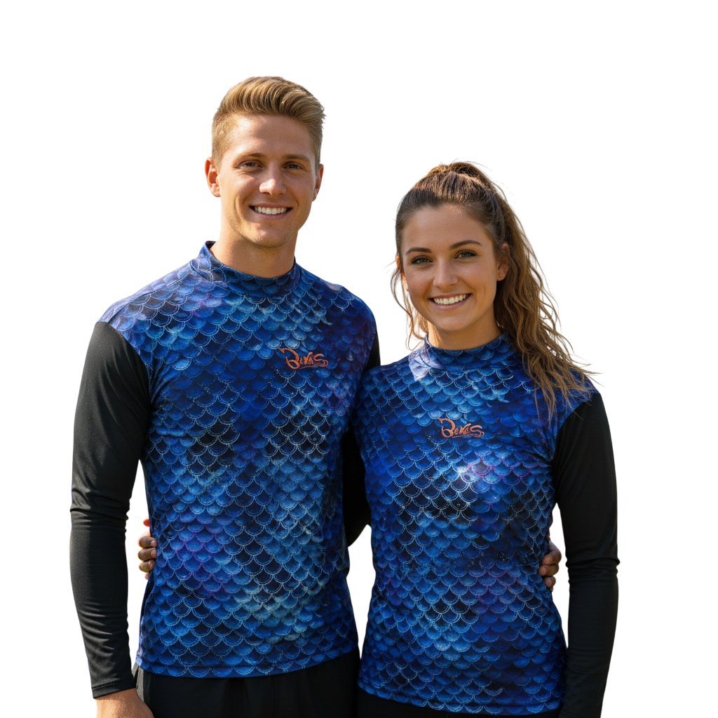 Funktions - Shirt schwarz blau „BaKaS“ Schnelltrockend UPF 50+ UV-Schutz