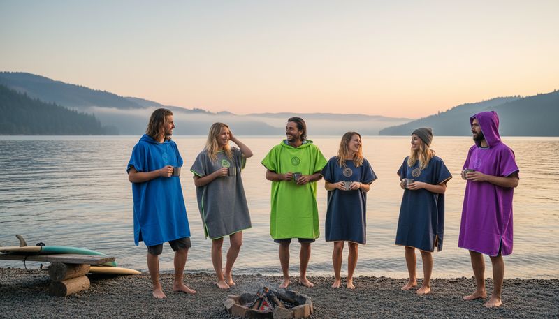 Badeponcho Seensüchtig Gruppenbild