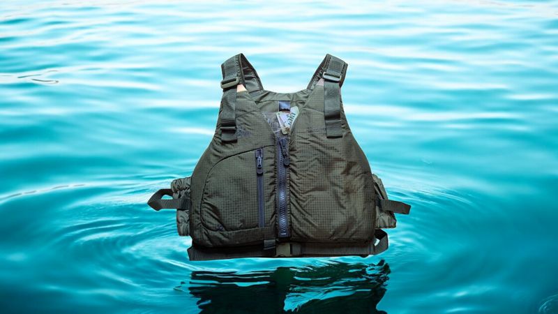 Palm Meander Olive Schwimmweste Rettungsweste