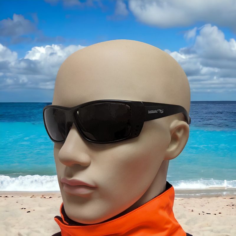 Sonnenbrille SEENsuechtig schwarz / rot mit Auftrieb Unisex