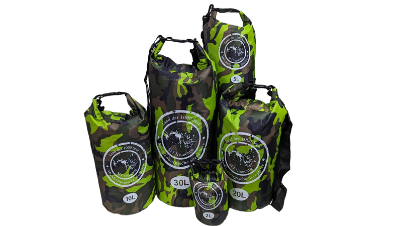 Dry Bag Seesack Grün 2 -30 Liter Camouflage