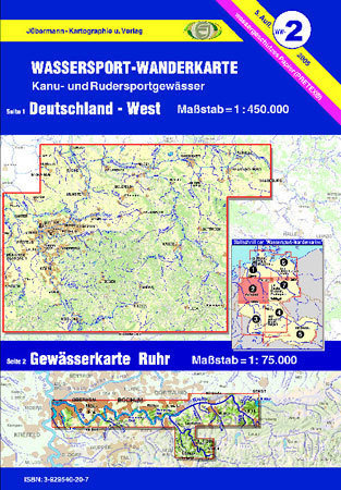 Jübermann Wassersport- Wanderkarte WW2 Deutschland- West