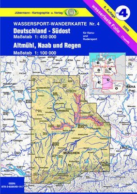 Jübermann Wassersport- Wanderkarte WW4 Deutschland- Südost