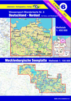Jübermann Wassersport- Wanderkarte WW6 Deutschland Nordost Karte