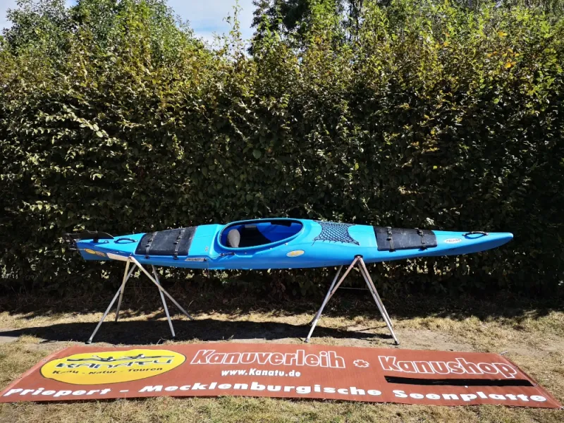 Prijon Dayliner L blau gebraucht Kajak Set 2025 Prijon Dayliner L blau gebraucht seitlich schräg