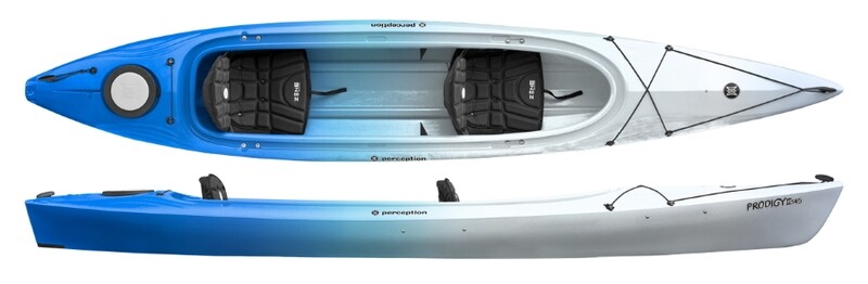 Perception Prodigy II 14,5 weiß blau oben von oben unten von der seite