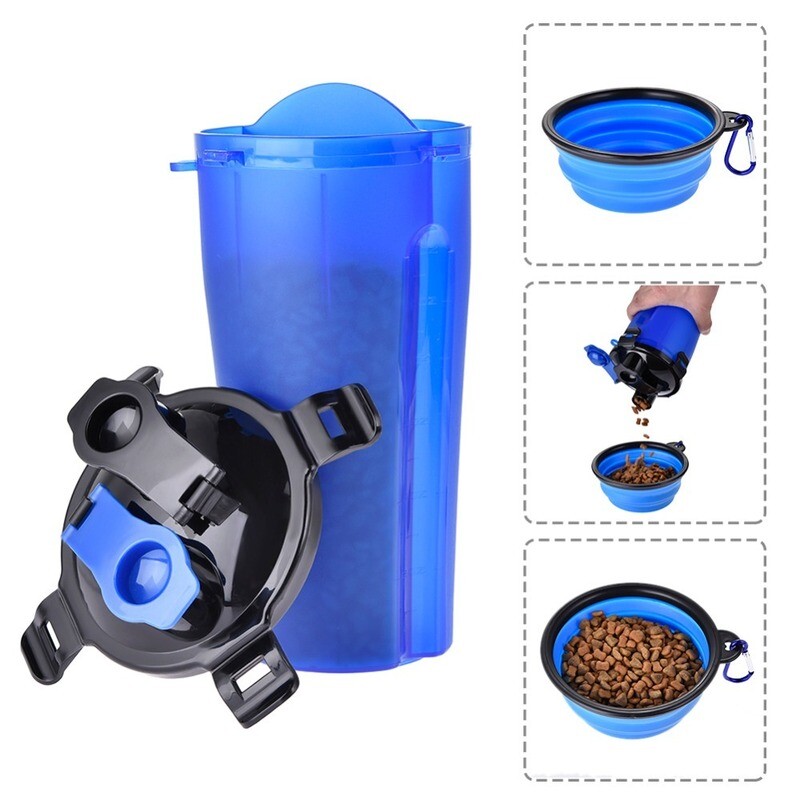Futterbox Blau mit Bildern
