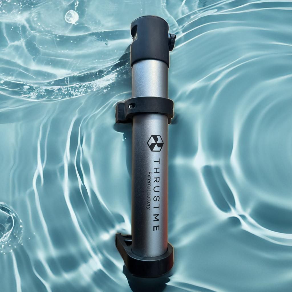 Thrustme extra batterie von vorne silber
