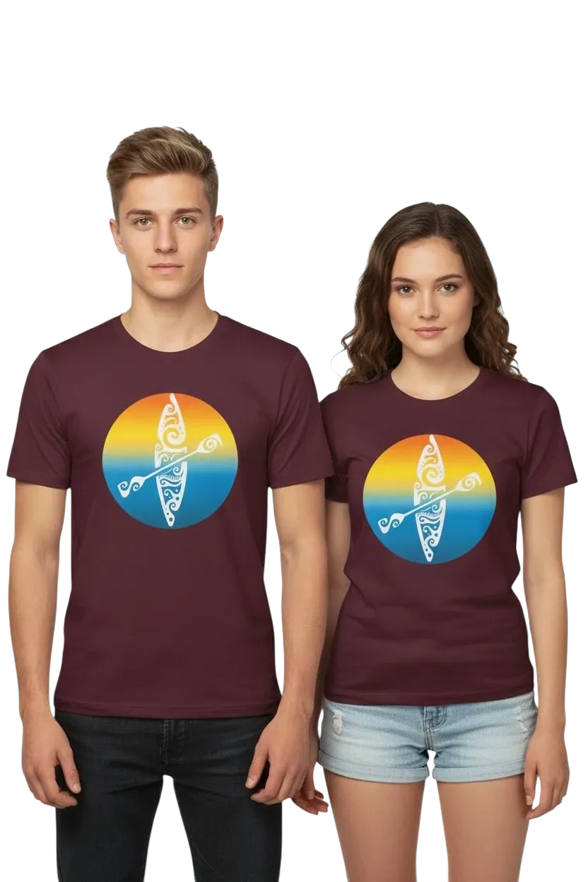 T shirt SEENsuechtig Kajak links burgunder rechts burgunder