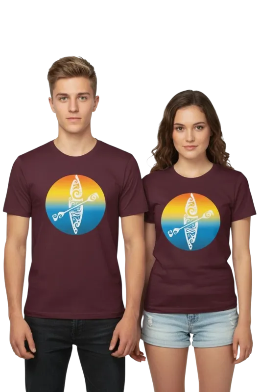 T shirt SEENsuechtig Kajak links burgunder rechts burgunder