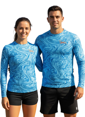 Bakas Shirt Blau 2 Personen ohne Hintergrund