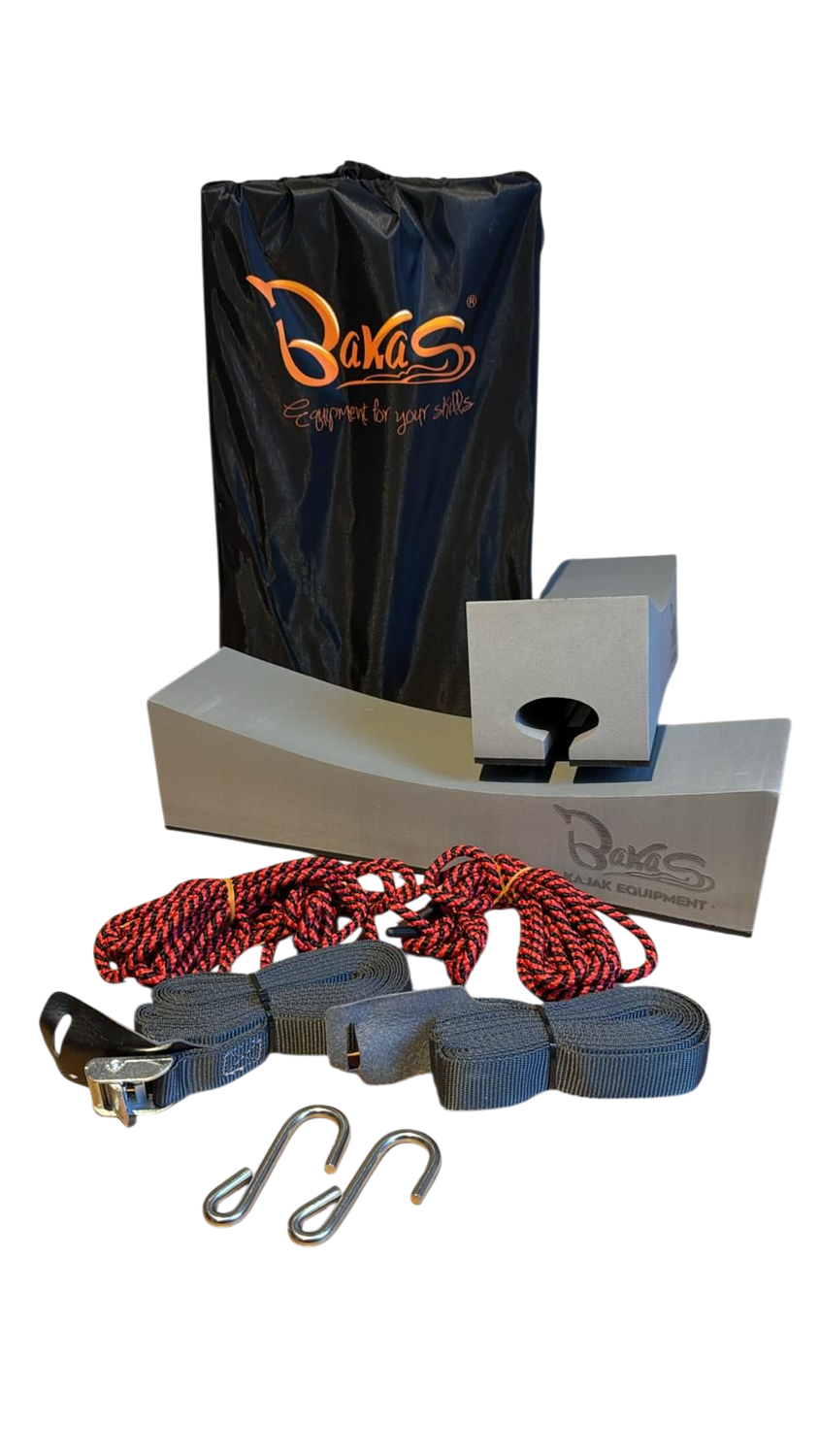 BaKaS Dachträgerpolster Set Oval Dachträger Schaumblock Schaumstoff mit Befestigungsmaterial