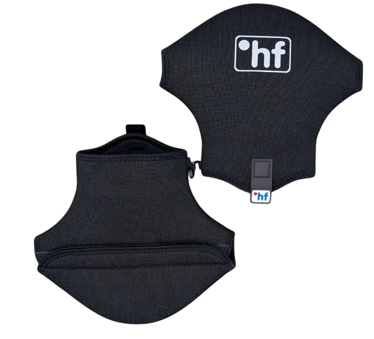 °hf Ice Breakerz Paddelpfötchen von vorne und hinten in schwarz mit Logo