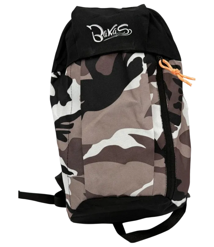Bakas Rucksack Camouflage Schwarz von vorne
