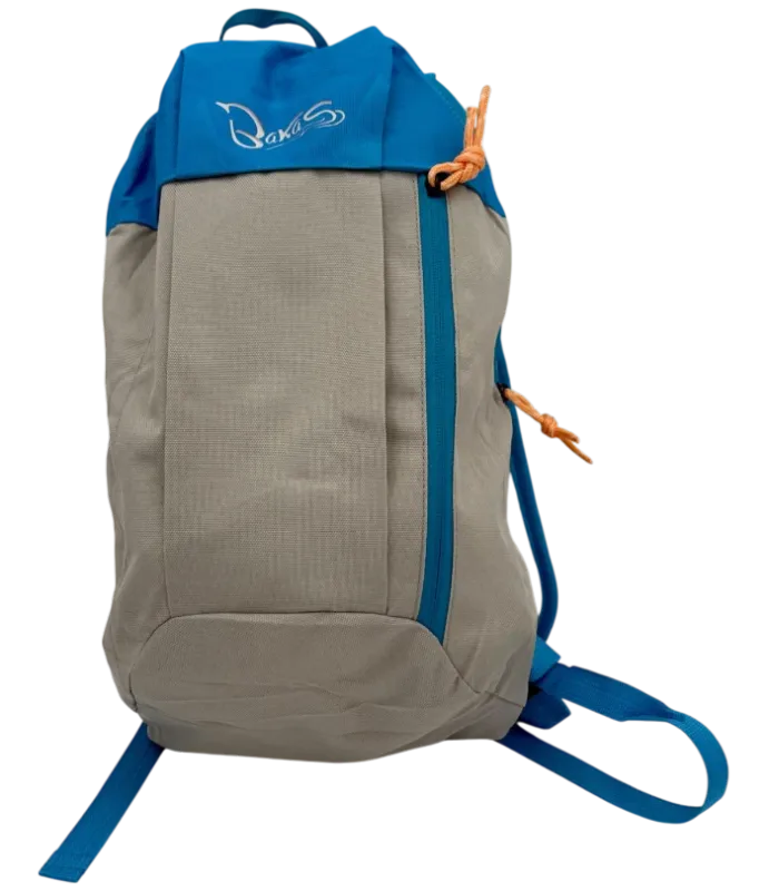 Bakas Rucksack Grau Blau von vorne
