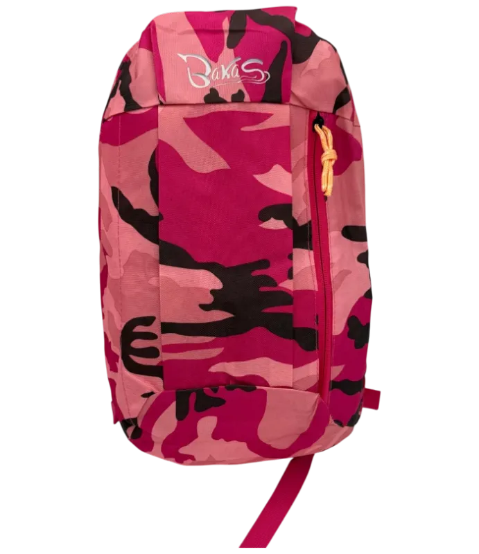 Bakas Rucksack Camouflage Pink von vorne
