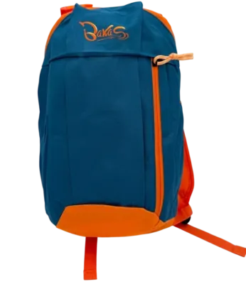 Bakas Rucksack Blau Orange von vorne