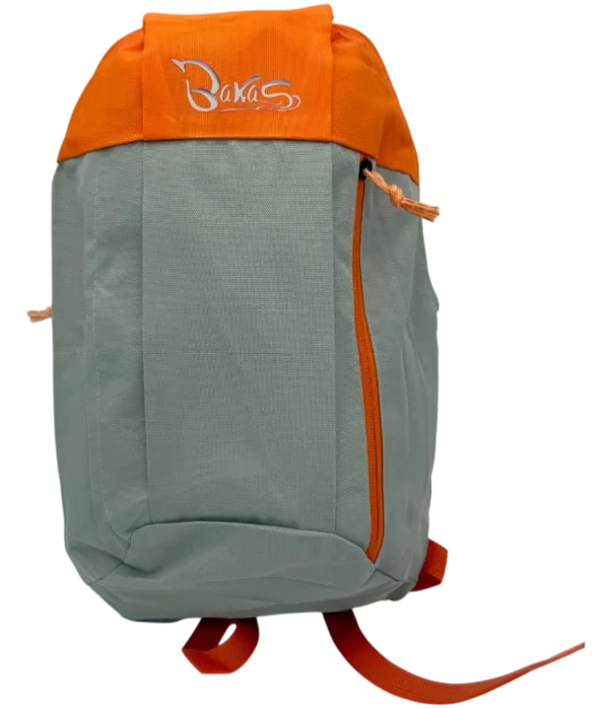 Bakas Rucksack Grau Orange von vorne