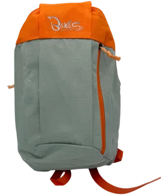 Bakas Rucksack Grau Orange von vorne