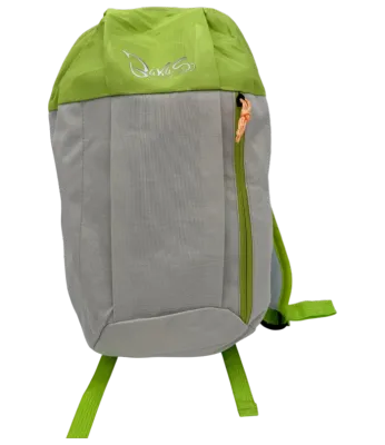 Bakas Rucksack Grau Grün von vorne