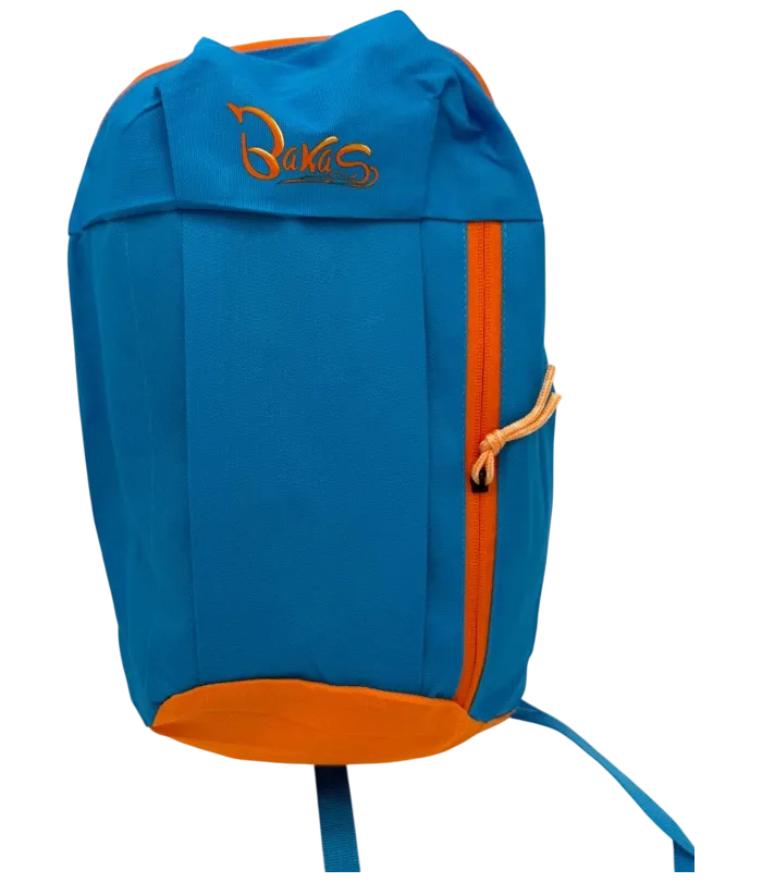 Bakas Rucksack Hell Blau Orange von vorne