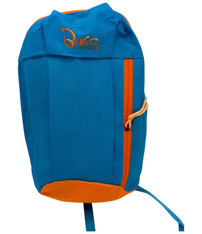 Bakas Rucksack Hell Blau Orange von vorne